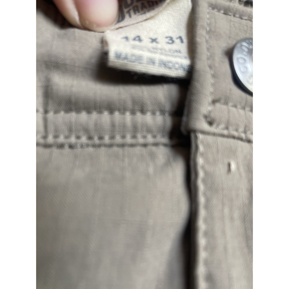 Duluth Trading Carpenter Pants 14x31" Curvesetter Elastic Waistband Cargo Khaki - Picture 6 of 16